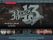 Tablet Screenshot of black13tattoo.com
